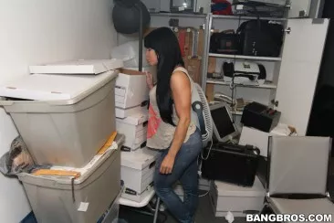 Игривая брюнетка с большими сиськами - Nikki Delano, трахается и жадно принимает сперму на лицо